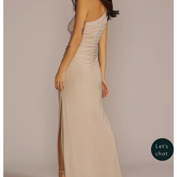 Celebrate db studio, size 8 cinnamonn ruched jersey one-shoulder dress, nwt - Picture 5 of 5